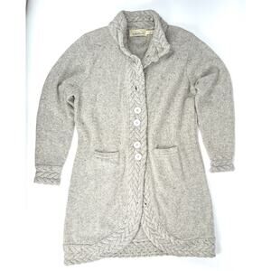 Irelandseye Knit Women Wool Cashmere Boho Gramacore Oversize Cardigan Sweater XL